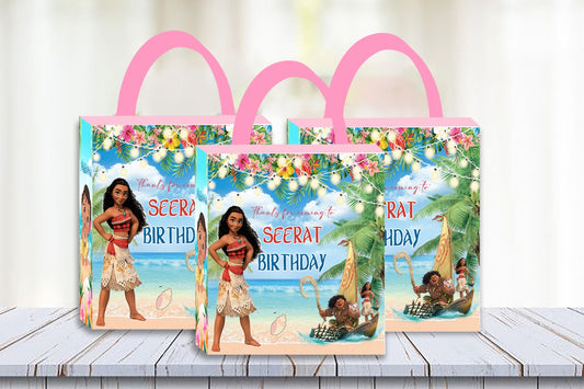 Moana Theme Birthday Party Gift Bags For Return Gifts