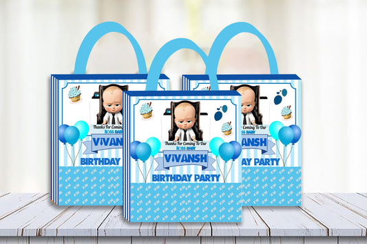 Boss Baby Theme Birthday Party Gift Bags For Return Gifts
