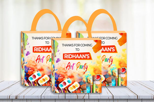 Art & Paint Theme Birthday Party Gift Bags For Return Gifts