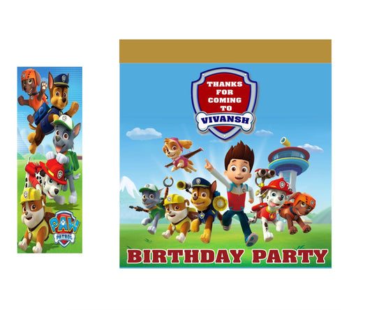 Paw Patrol Theme Birthday Party Gift Bags For Return Gifts