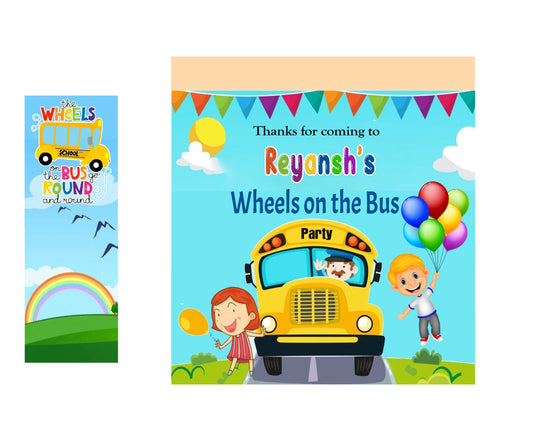 Wheel On The Bus Theme Birthday Party Gift Bags For Return Gifts