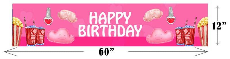 Pyjama Party Theme Birthday Long Banner for Decoration