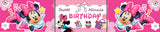 Minnie Theme Birthday Long Banner for Decoration