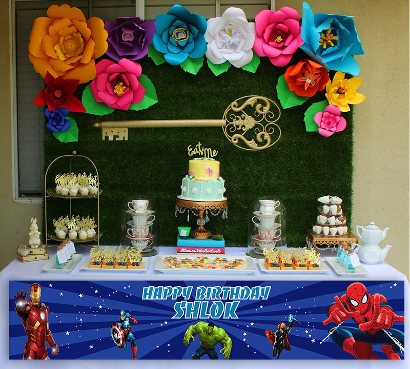 Avenger Theme Birthday Long Banner for Decoration