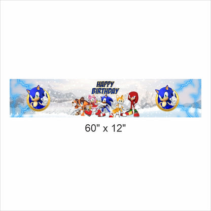 Sonic THEME BIRTHDAY LONG BANNER FOR DECORATION