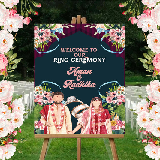 Wedding Ceremony Theme Party Welcome Board