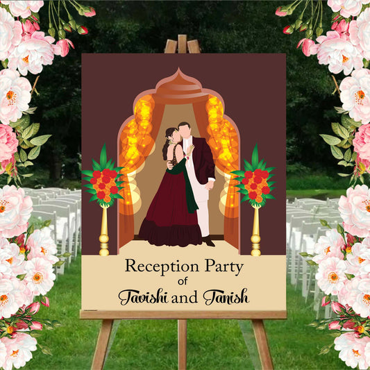 Wedding Ceremony Theme Party Welcome Board