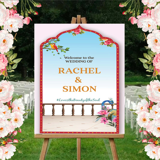 Wedding Ceremony Theme Party Welcome Board
