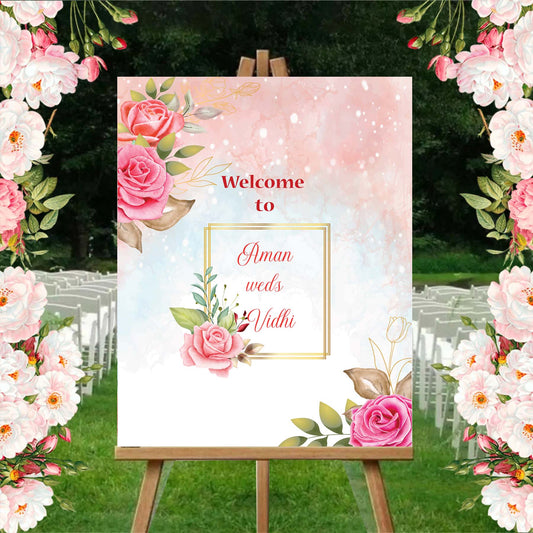 Wedding Ceremony Theme Party Welcome Board