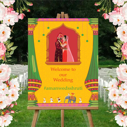 Wedding Ceremony Theme Party Welcome Board
