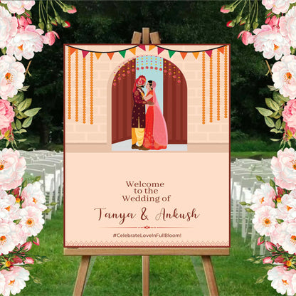 Wedding Ceremony Theme Party Welcome Board