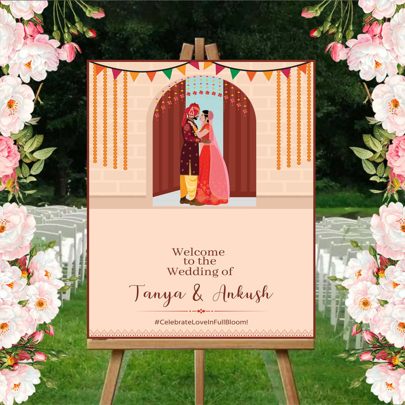 Wedding Ceremony Theme Party Welcome Board