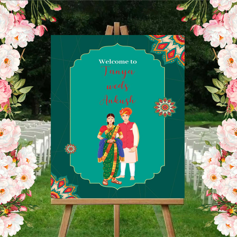 Wedding Ceremony Theme Party Welcome Board