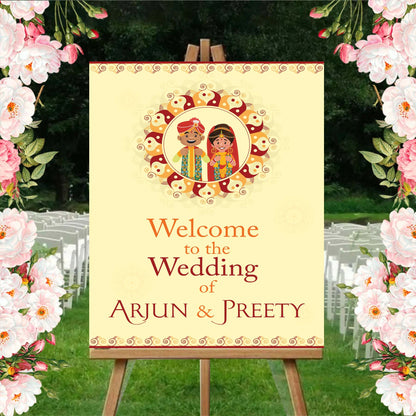 Wedding Ceremony Theme Party Welcome Board