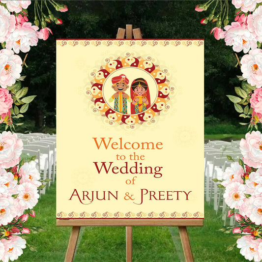 Wedding Ceremony Theme Party Welcome Board