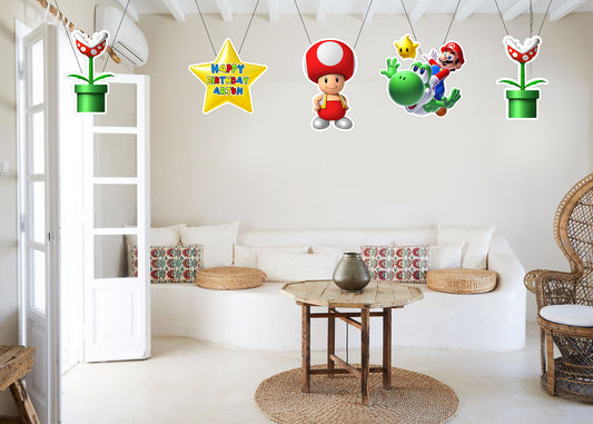 Super Mario Theme Birthday Party Theme Hanging Set for Decoration