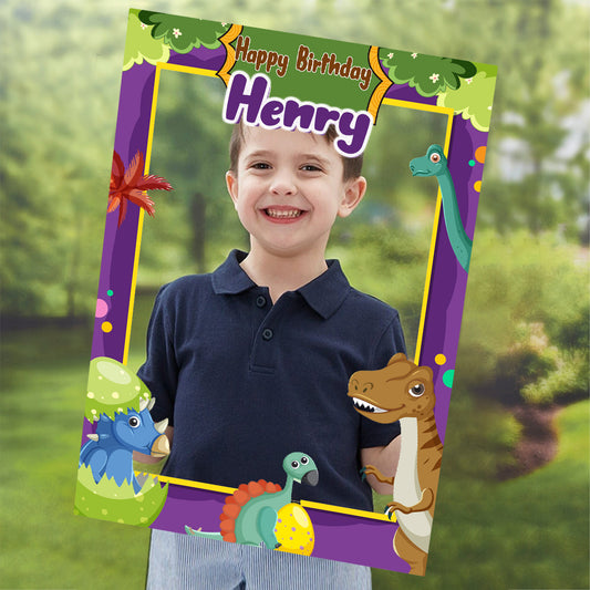 DINOSAUR THEME BIRTHDAY PARTY SELFIE PHOTO BOOTH FRAME