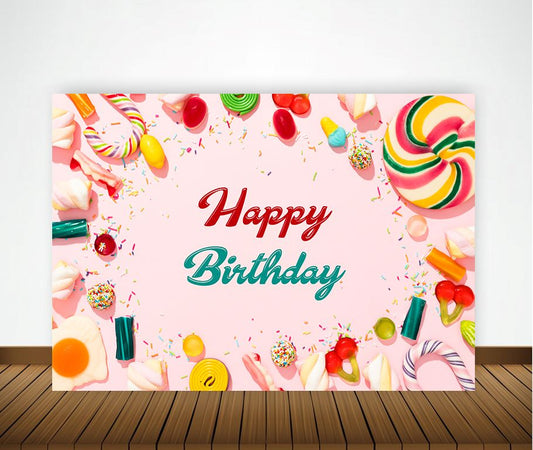 Candy Land Theme Birthday Party Backdrop