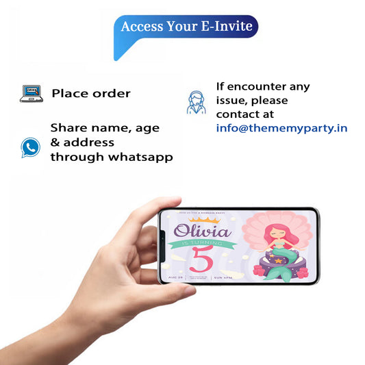Mermaid Theme Invitation for Birthday