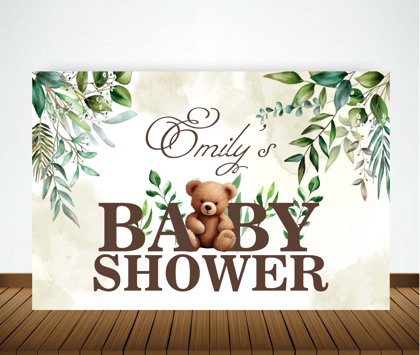 We Can Bearly Wait Theme Baby Shower Party Decoration Backdrop