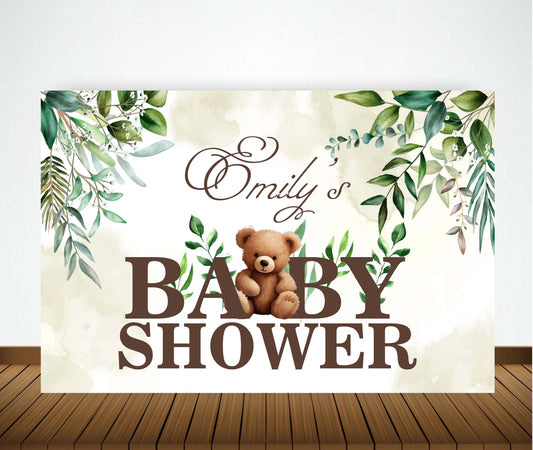 We Can Bearly Wait Theme Baby Shower Party Decoration Backdrop
