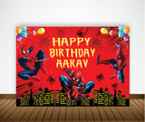 Spiderman Theme Birthday Party Backdrop