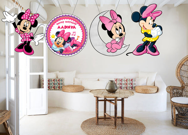 Minnie Theme Birthday Party Theme Hanging Set for Decoration