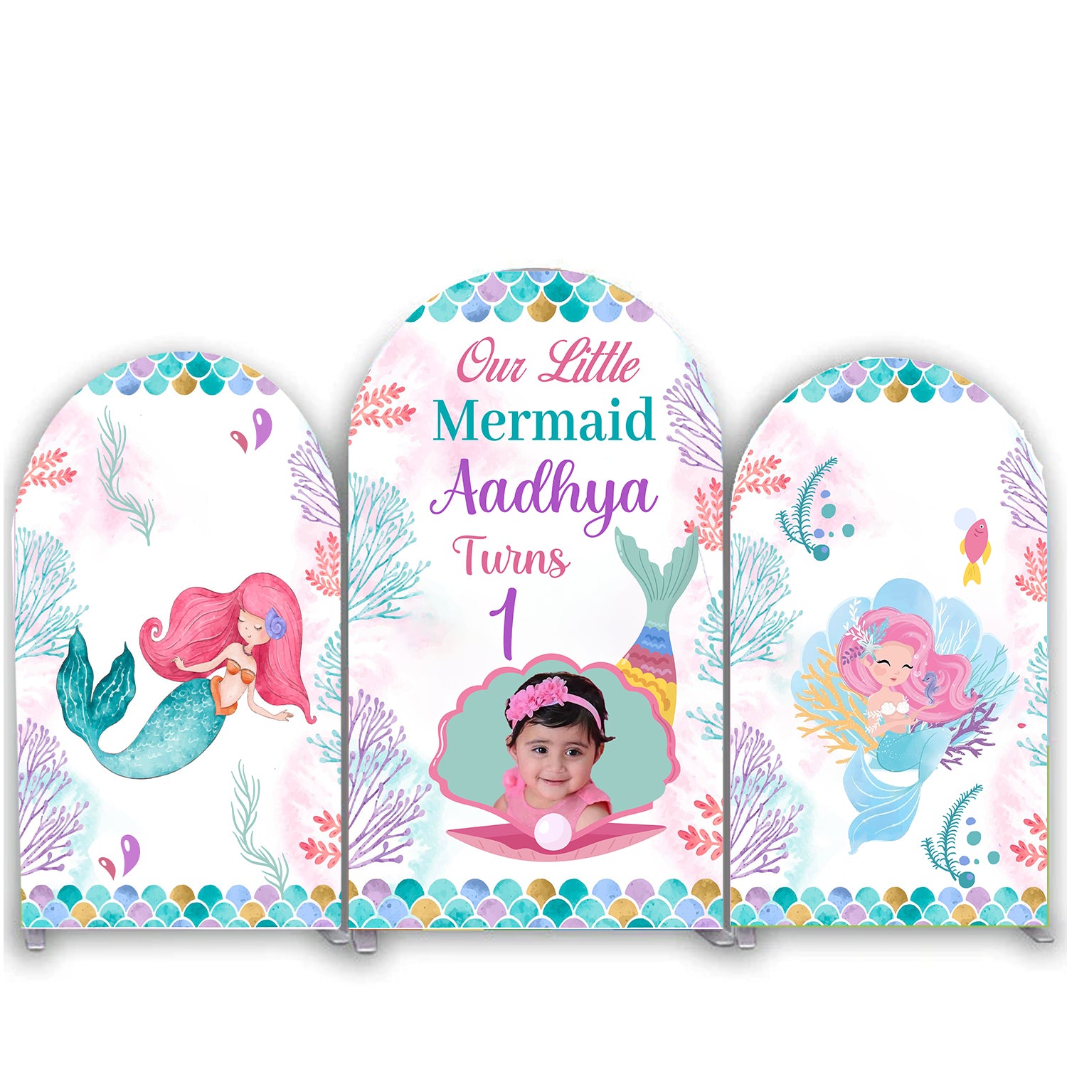 Buy Mermaid Party Decoration Backdrop | Party Supplies | Thememyparty ...