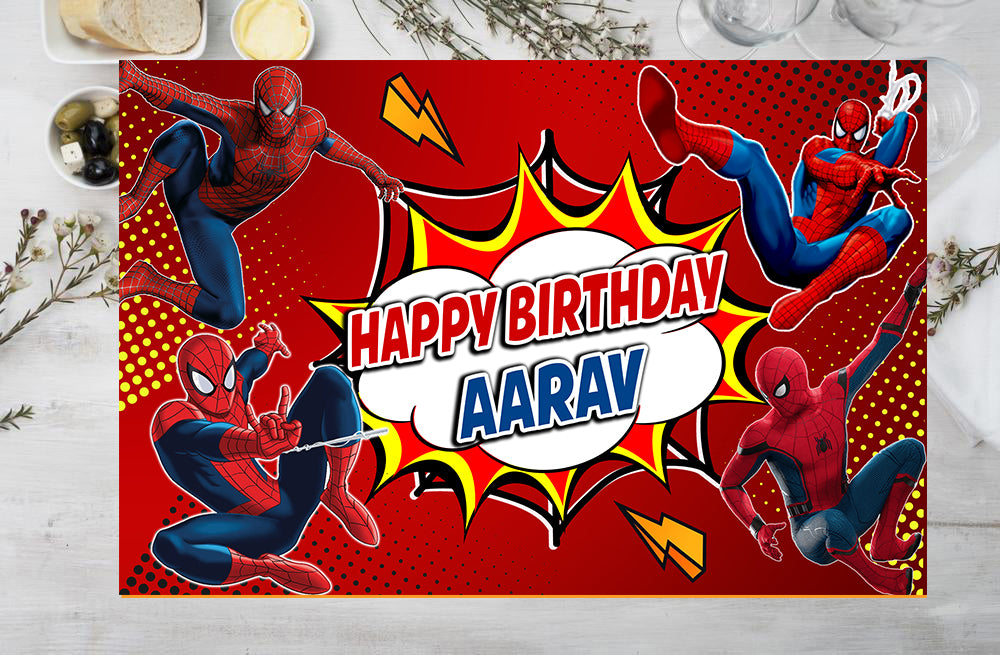 Buy Spiderman Theme Party Table Mats | Party Supplies | Thememyparty ...