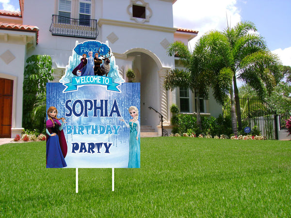 Frozen Theme Birthday Party Welcome Board