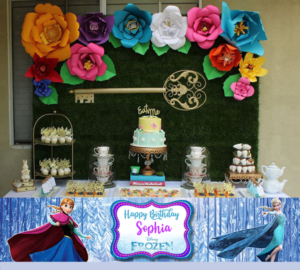 Frozen Theme Birthday Long Banner for Decoration