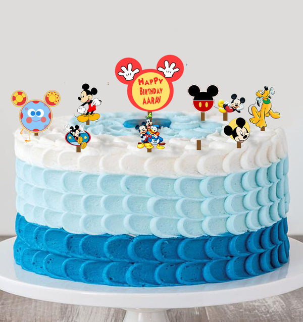 Mickey Mouse Theme Birthday Party Cake Topper