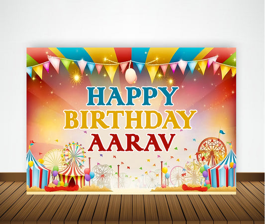 Carnival Theme Birthday Party Backdrop