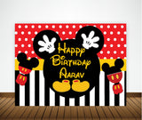 Mickey Mouse Theme Birthday Party Backdrop