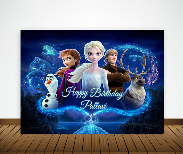 Frozen Theme Birthday Party Backdrop