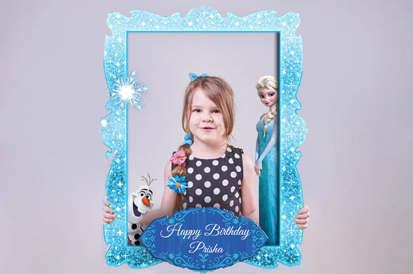 Frozen Theme Birthday Party Selfie Photo Booth Frame