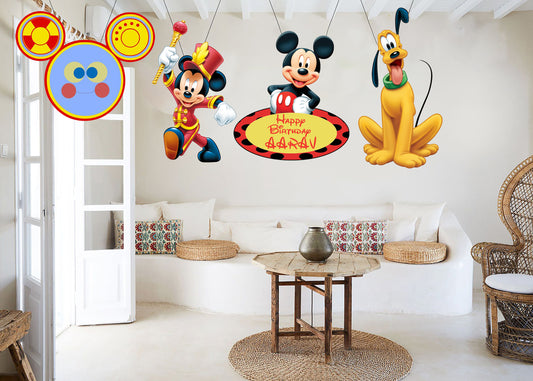 Mickey Mouse Theme Birthday Party Theme Hanging Set for Decoration