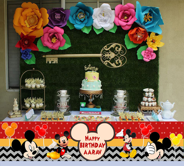 Mickey Mouse Theme Birthday Long Banner for Decoration
