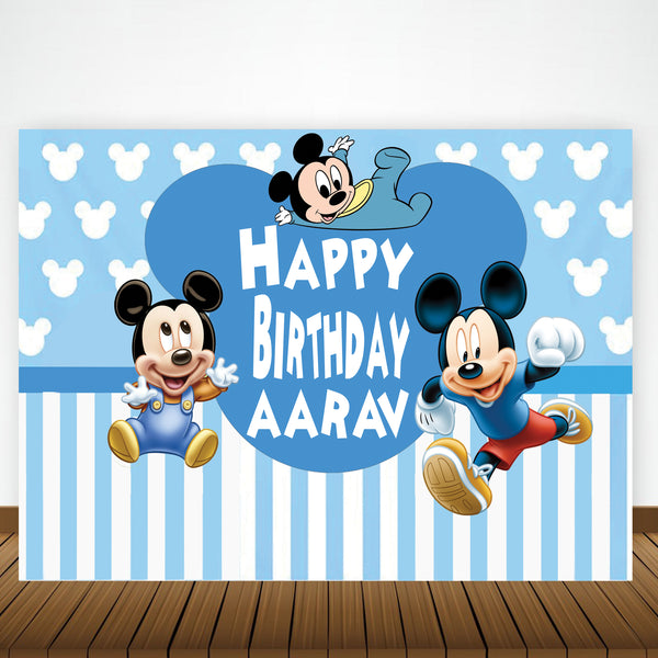 Mickey Mouse Birthday Decorations, Balloon Arch Garland kit, Happy Birthday  Banner 45 Inch Giant Jumbo Mickey Mouse foil balloon, Door Sign Cake 