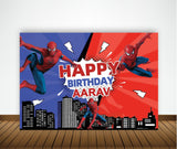 Spiderman Theme Birthday Party Backdrop