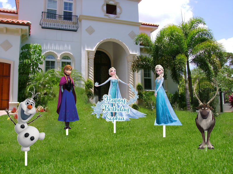 Frozen Theme Birthday Party Cutouts