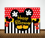 Mickey Mouse Theme Birthday Party Backdrop