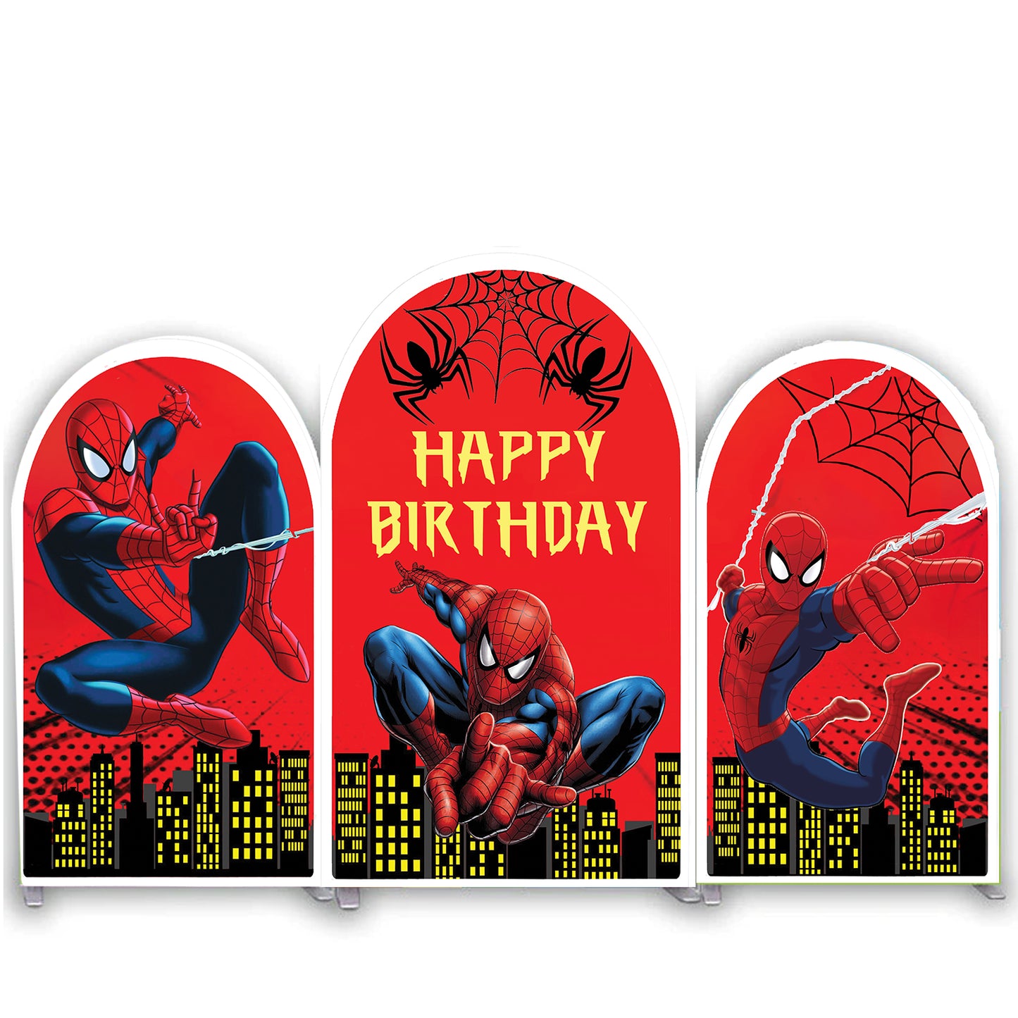Spiderman Theme Birthday Party Arch Backdrop