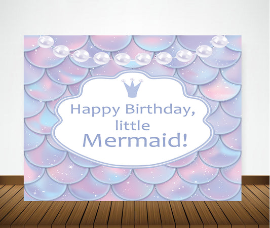 Mermaid Theme Birthday Party Backdrop