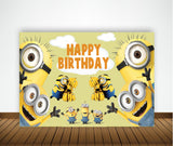 Minnion Theme Birthday Party Backdrop