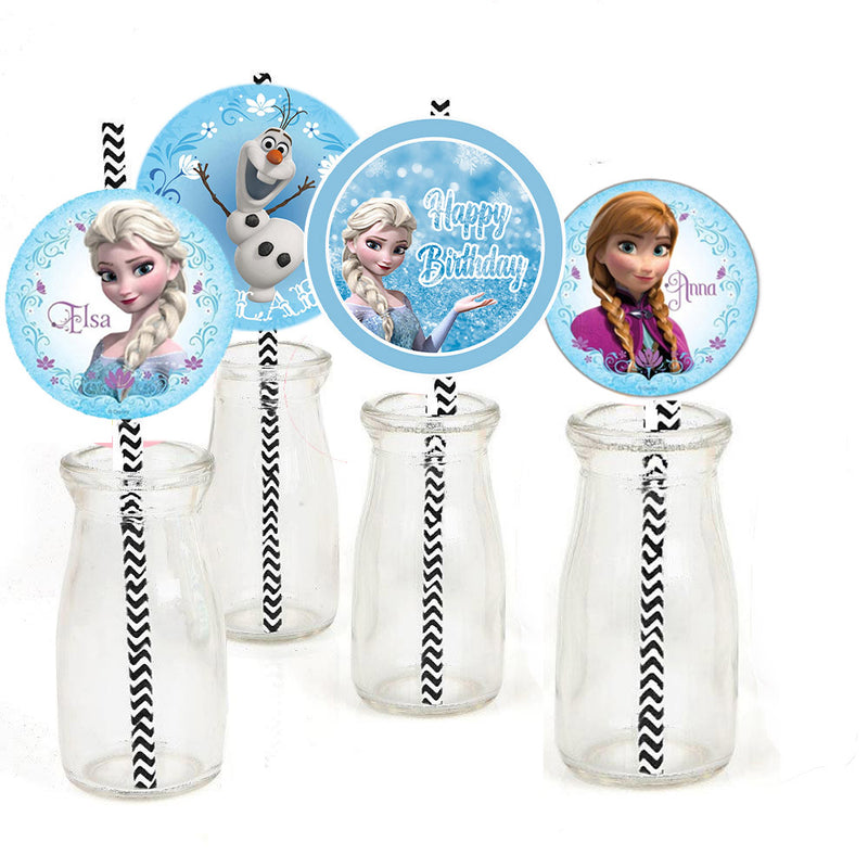 Frozen Theme Birthday Party Straws