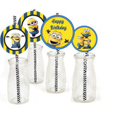 Minnion Theme Birthday Party Paper Decorative Straws