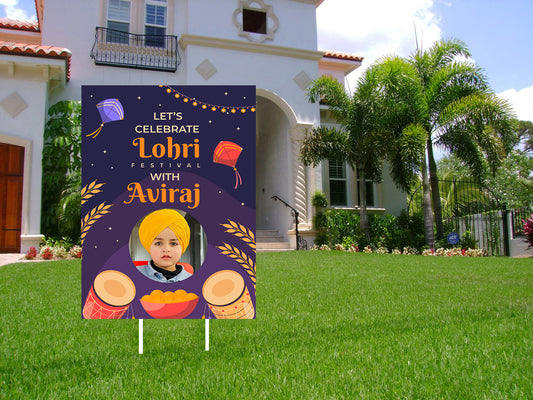 Lohri Party Welcome Board for Kids
