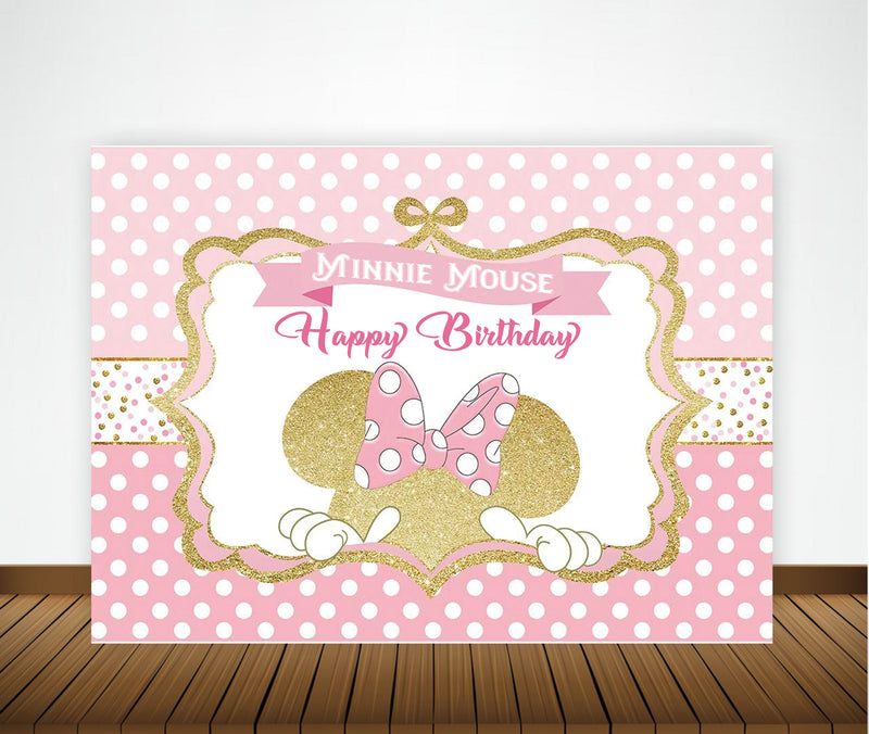 Minnie Theme Birthday Backdrop