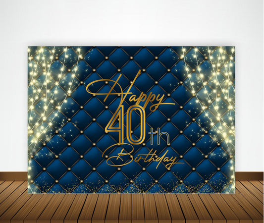 40th Birthday Party Backdrop 